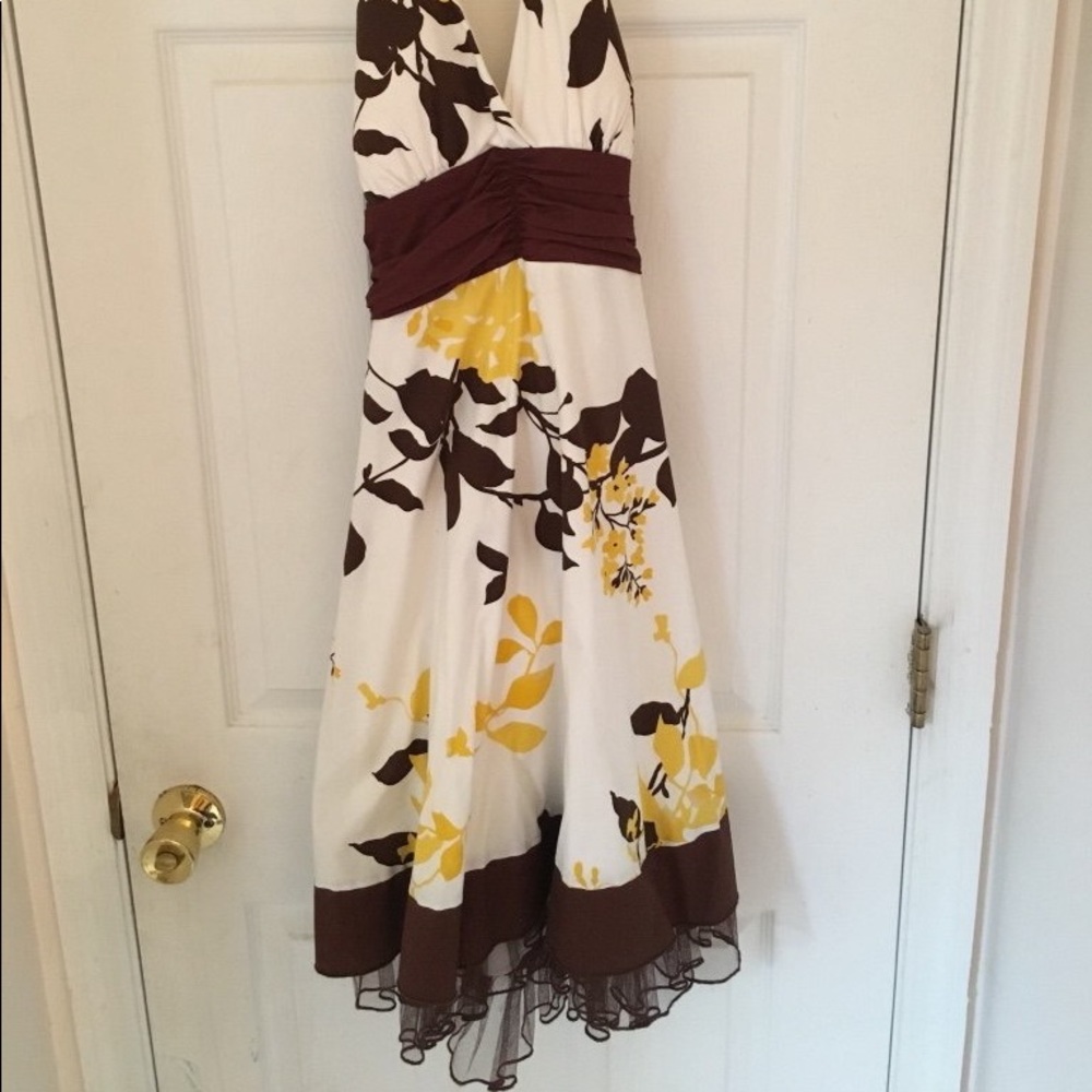 Floral Patterned Halter Dress